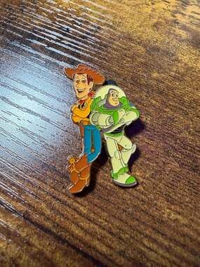 Disney Pixar Toy Story Buzz Lightyear and Woody Back to Back Enamel Pin